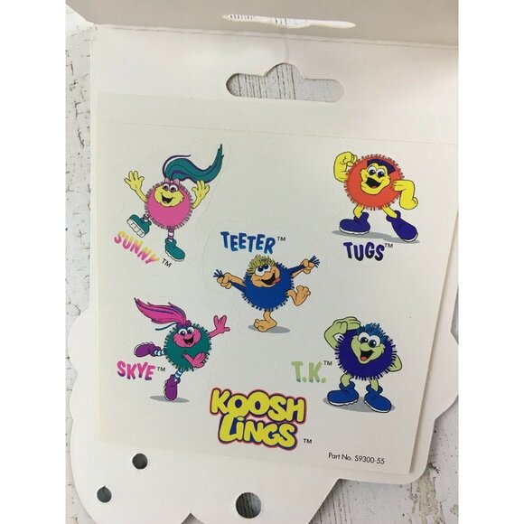 Koosh Lings Tag and Stickers ONLY 1996 Ball OddzOn Vtg - Picture 2 of 3